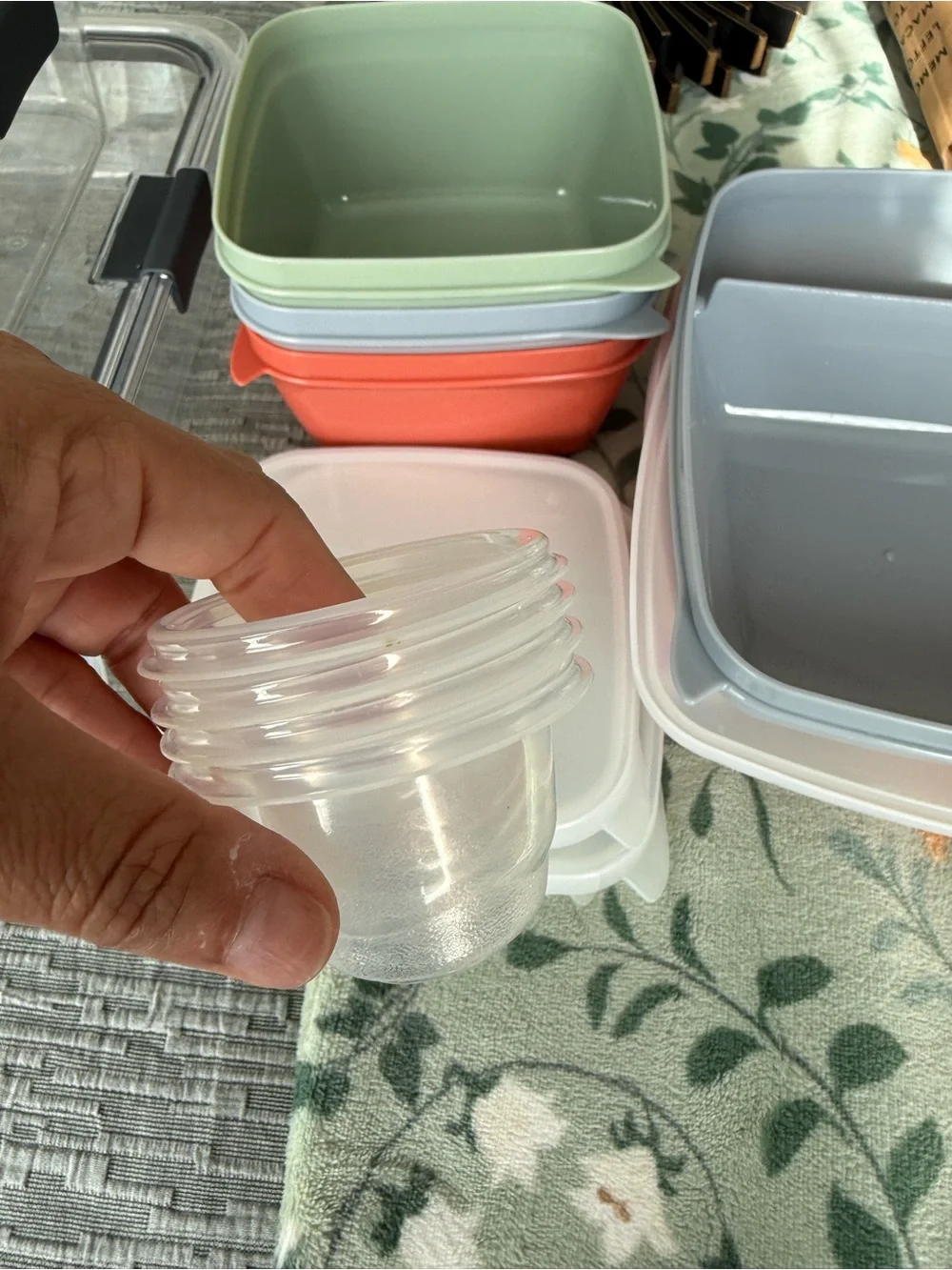 Sets of different Tupperware